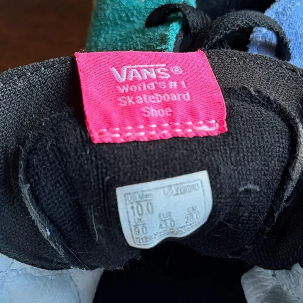 Vans Sk8-hi  Black, Green, and Blue High-Top Sneakers